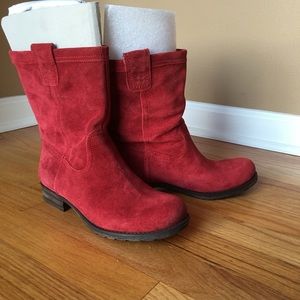 Red Leather Boots